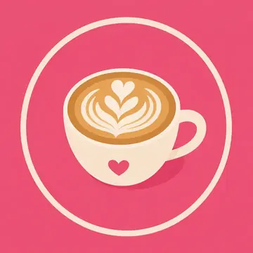 Tasse Kaffee mit Latte Art im Waffel Dream Stil